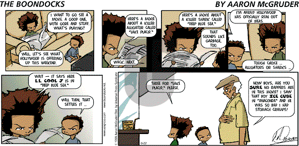 The Boondocks on Sunday March 25, 2007 Comic Strip