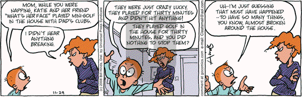 Cleats on Saturday November 29, 2008 Comic Strip
