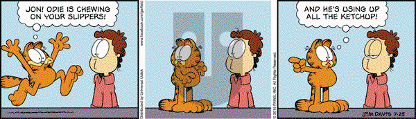 Garfield on Saturday July 25, 2015 Comic Strip