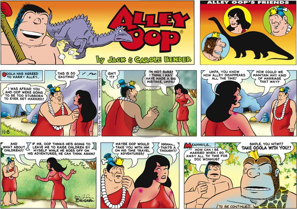 Alley Oop on Sunday November 8, 2009 Comic Strip