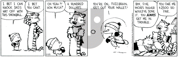 Calvin and Hobbes - Friday February 23, 2024 Comic Strip