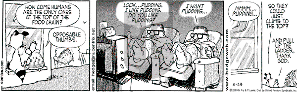 Over the Hedge on Saturday August 23, 2003 Comic Strip