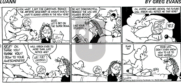 Luann - Sunday January 1, 1995 Comic Strip