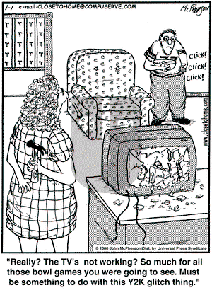 Close to Home on Saturday January 1, 2000 Comic Strip