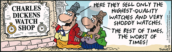 Frank and Ernest on Friday November 2, 2018 Comic Strip
