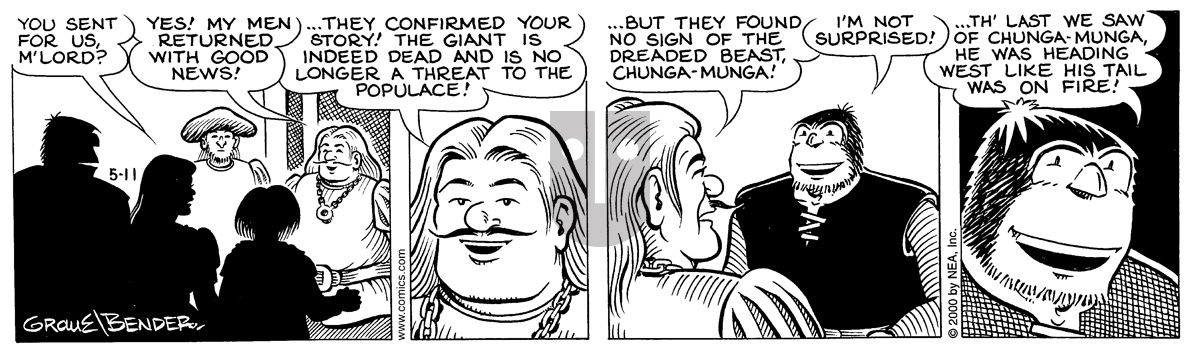 Alley Oop - Thursday May 11, 2000 Comic Strip