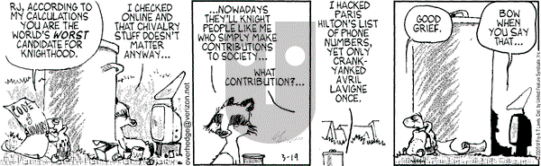 Over the Hedge on Saturday March 19, 2005 Comic Strip