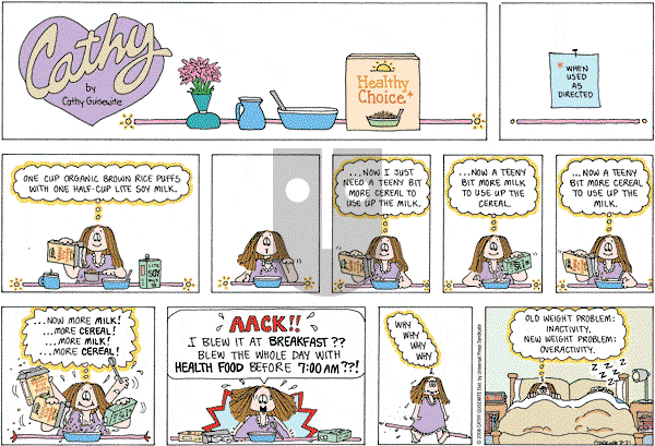 Cathy Classics - Sunday August 31, 2008 Comic Strip