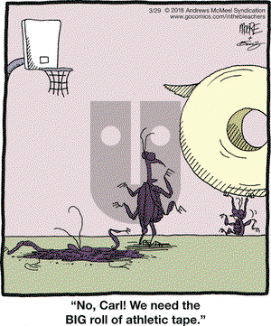 In the Bleachers on Thursday March 29, 2018 Comic Strip