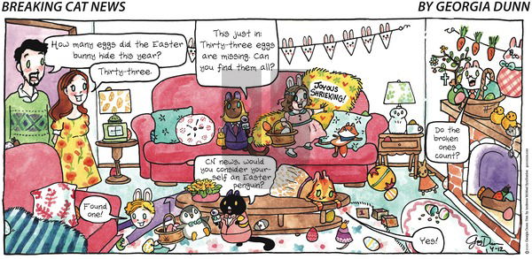Breaking Cat News on Sunday April 12, 2020 Comic Strip