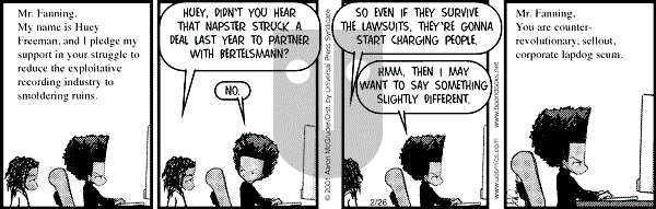 The Boondocks on Monday September 29, 2008 Comic Strip