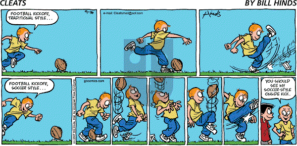 Cleats - Sunday September 16, 2007 Comic Strip