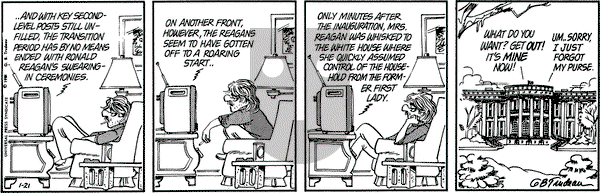 Doonesbury on Wednesday January 21, 1981 Comic Strip