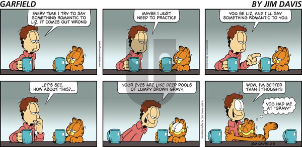 Garfield - Sunday February 9, 2014 Comic Strip