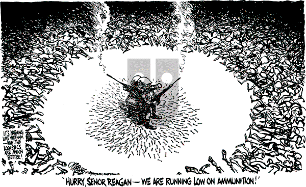 Pat Oliphant - Tuesday March 8, 1983 Comic Strip
