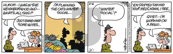 Next Door Neighbors - Wednesday February 6, 2019 Comic Strip