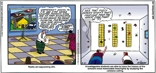 Close to Home - Sunday February 21, 1999 Comic Strip