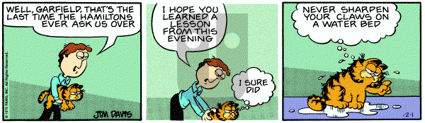 Garfield on Saturday December 1, 1979 Comic Strip
