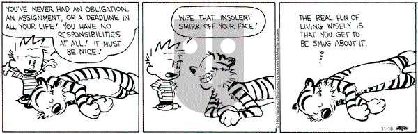 Calvin and Hobbes - Monday November 18, 2024 Comic Strip