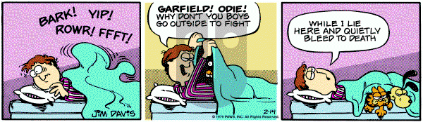 Garfield on Wednesday February 14, 1979 Comic Strip