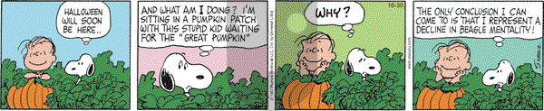 Peanuts - Thursday October 30, 2014 Comic Strip
