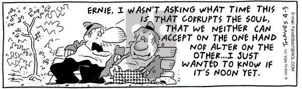 Frank and Ernest on Wednesday April 3, 1996 Comic Strip