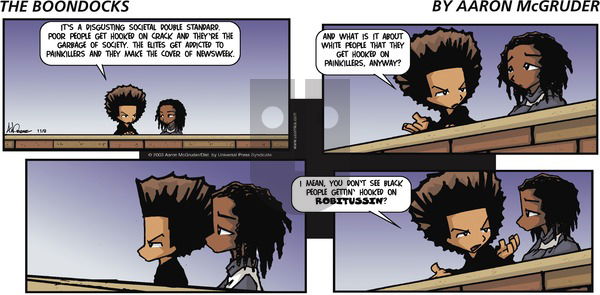 The Boondocks on Sunday November 9, 2003 Comic Strip