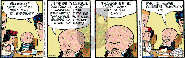 Nancy on Thursday November 26, 2015 Comic Strip