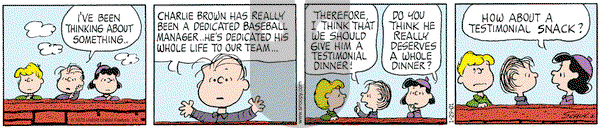 Peanuts on Monday January 29, 2001 Comic Strip