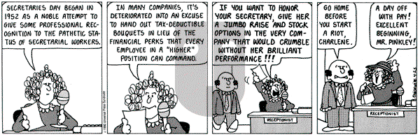 Cathy Classics on Wednesday April 25, 1990 Comic Strip