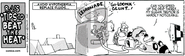 Over the Hedge on Saturday August 12, 2000 Comic Strip