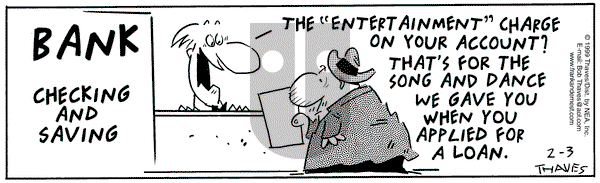 Frank and Ernest - Wednesday February 3, 1999 Comic Strip