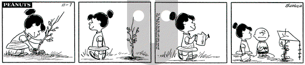 Peanuts on Friday November 7, 1958 Comic Strip
