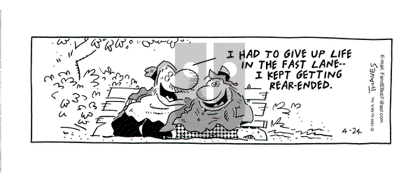 Frank and Ernest on Monday April 24, 1995 Comic Strip