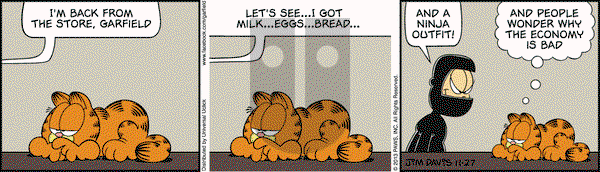 Garfield on Wednesday November 27, 2013 Comic Strip