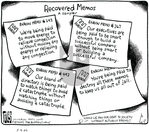 Tom Toles on Thursday May 9, 2002 Comic Strip