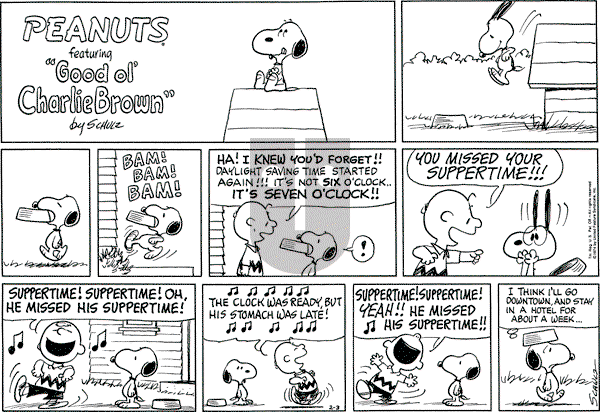 Peanuts - Sunday February 3, 1974 Comic Strip