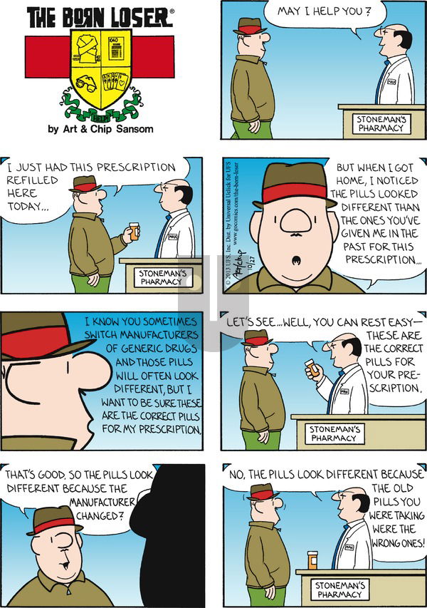 The Born Loser on Sunday October 27, 2013 Comic Strip
