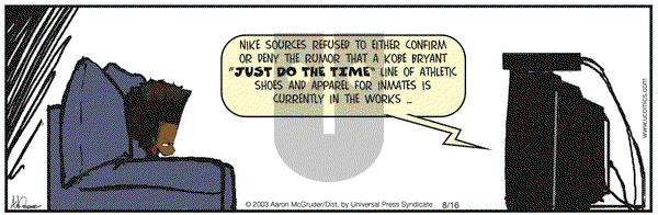 The Boondocks on Saturday August 16, 2003 Comic Strip