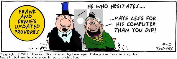 Frank and Ernest on Tuesday April 10, 2001 Comic Strip