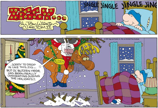Ziggy on Sunday December 21, 1997 Comic Strip