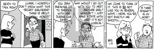 Luann on Thursday November 29, 2001 Comic Strip