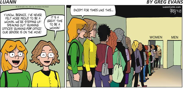 Luann on Sunday September 23, 2018 Comic Strip