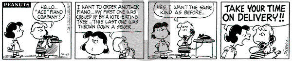 Peanuts on Friday October 11, 1974 Comic Strip