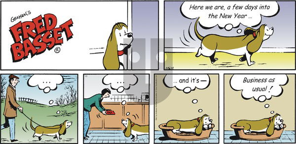 Fred Basset on Sunday January 3, 2021 Comic Strip