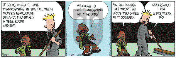 Frazz on Thursday November 24, 2005 Comic Strip