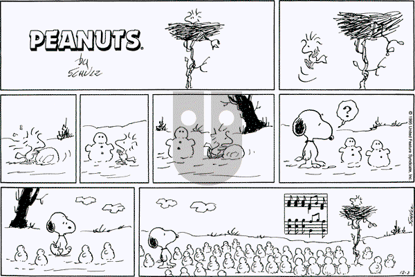 Peanuts - Sunday December 3, 1995 Comic Strip
