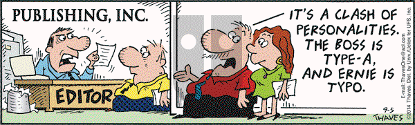 Frank and Ernest on Friday September 5, 2014 Comic Strip