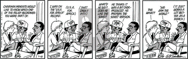 Doonesbury on Wednesday July 10, 1985 Comic Strip