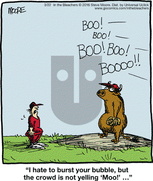 In the Bleachers on Tuesday March 22, 2016 Comic Strip
